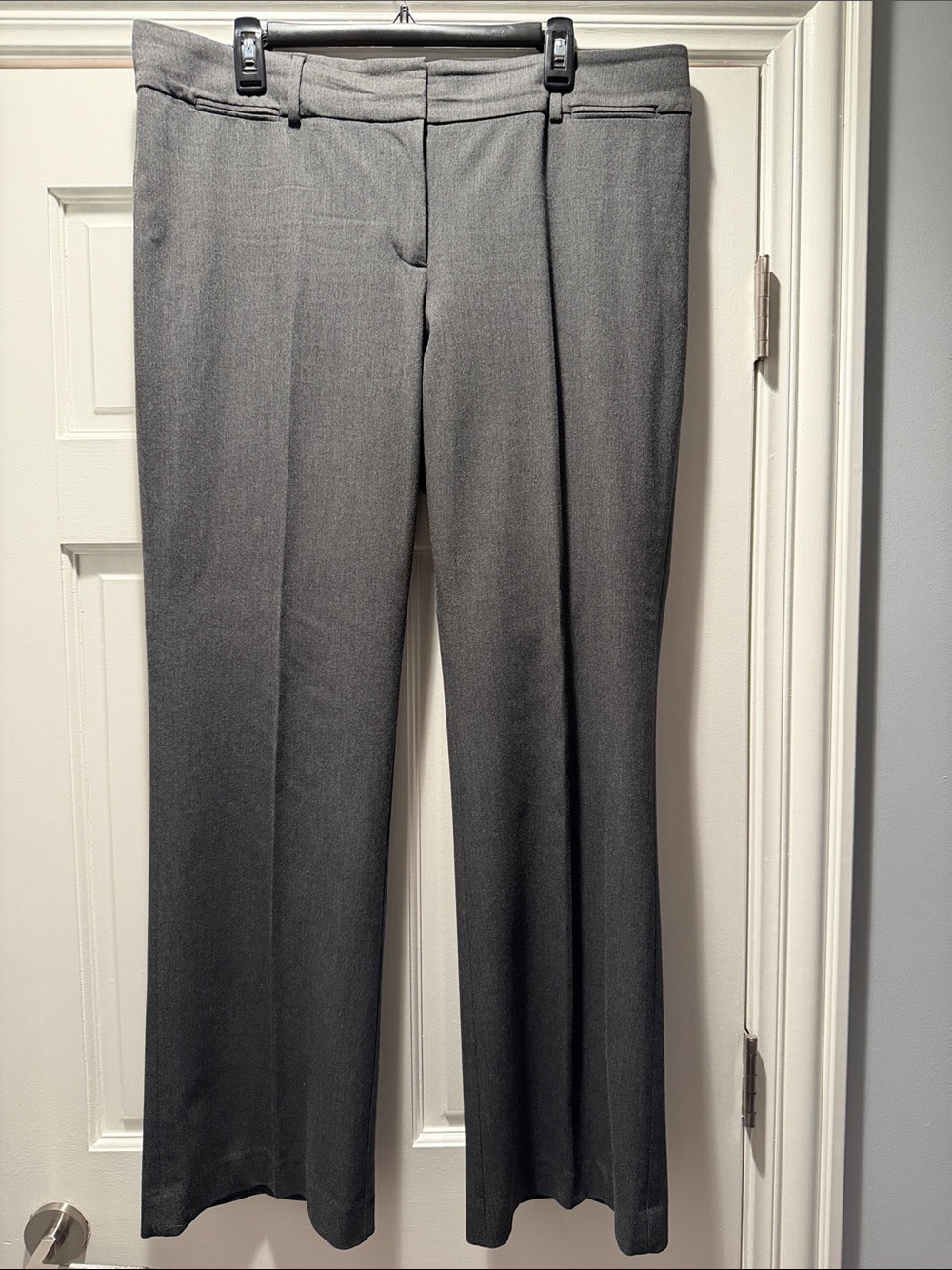 LOFT Gray Straight-Leg Dress Pants